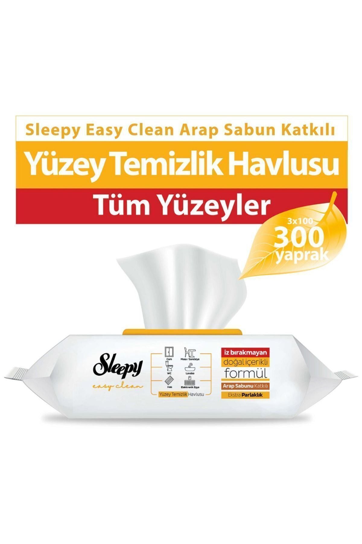 Yüzey Temizleme Havlusu Arap Sabunlu 100'lü 3 ADET