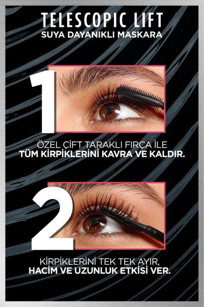 Telescopic Lift Suya Dayanıklı Maskara