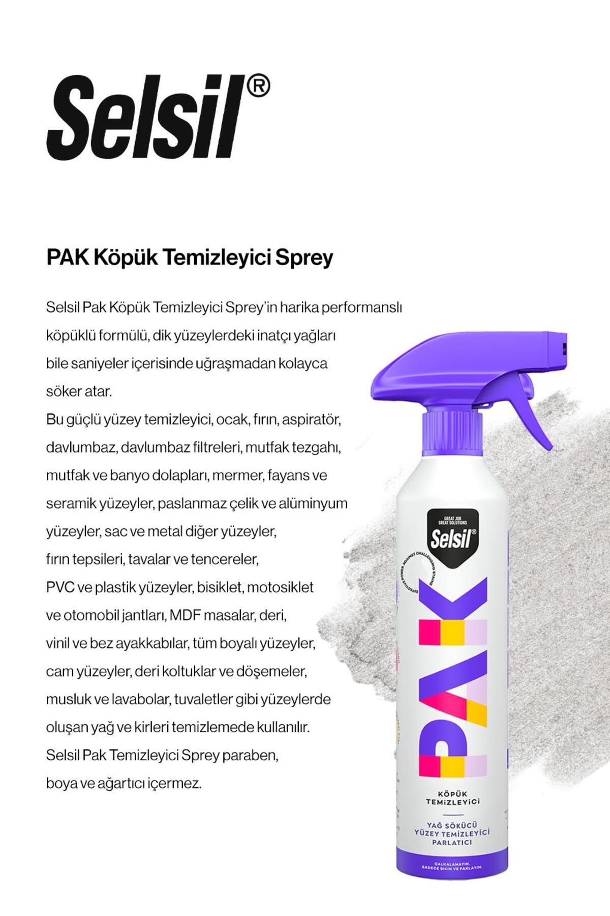 PAK Köpük Temizleyici Sprey 500 ml, 7 AL 6 ÖDE ve rosie pamuk