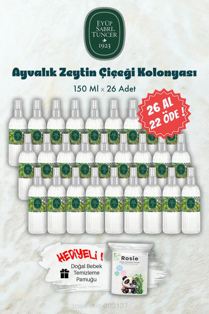 26 AL 22 ÖDE 150 ML Ayvalık Zeytin Çiçeği Kolonyası ve ROSIE Hediye