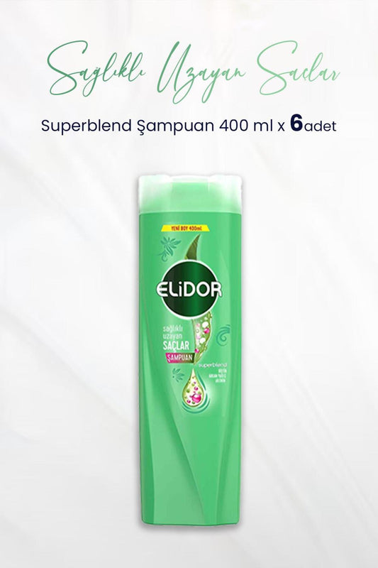 Superblend Şampuan Sağlıklı Uzayan Saçlar 400 ml x 6 Adet