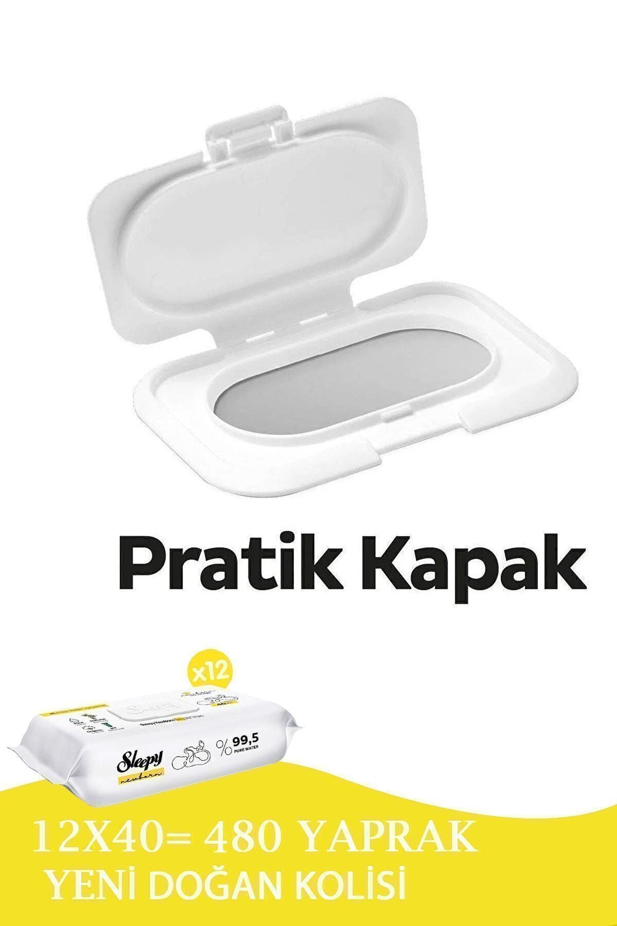 Yenidoğan Newborn Islak Mendil 12x40lı (480 YAPRAK)