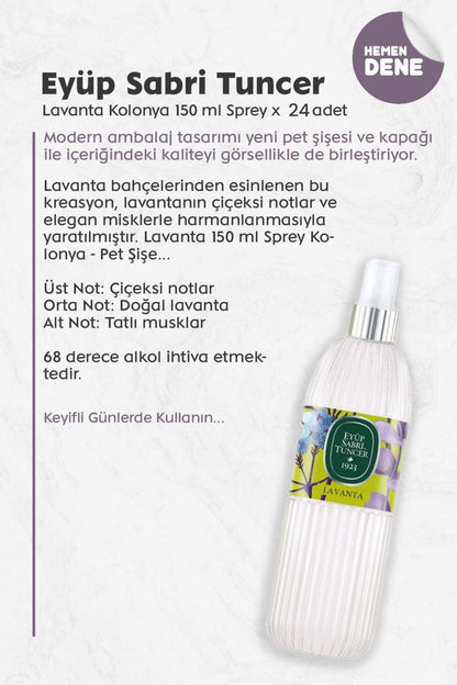 Lavanta Kolonyası 150 ML x 24 adet