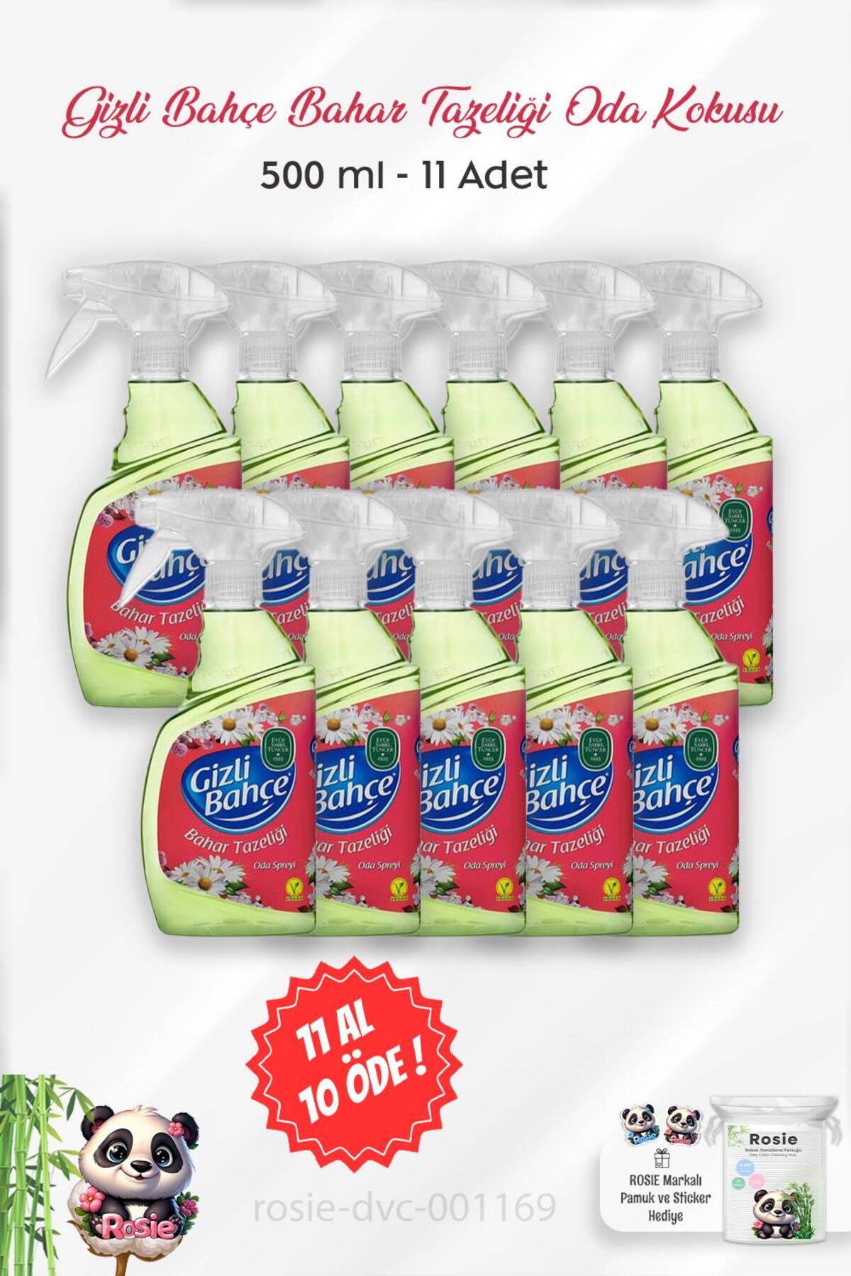11 AL 10 ÖDE Gizli Bahçe Oda Kokusu Bahar Tazeliği 500 ml ve ROSIE