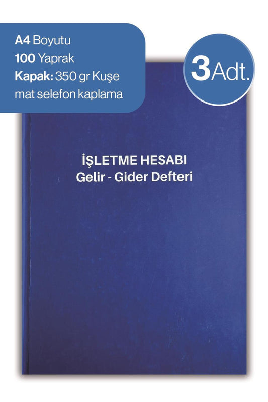 İşletme Hesabı Gelir - Gider Defteri 3 adet