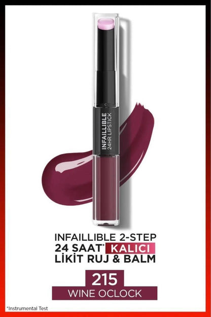 Loreal Paris 3 Adet Infaillible 24H Kalıcı Likit Ruj & Balm 215 Wine Oclock ve ROSIE