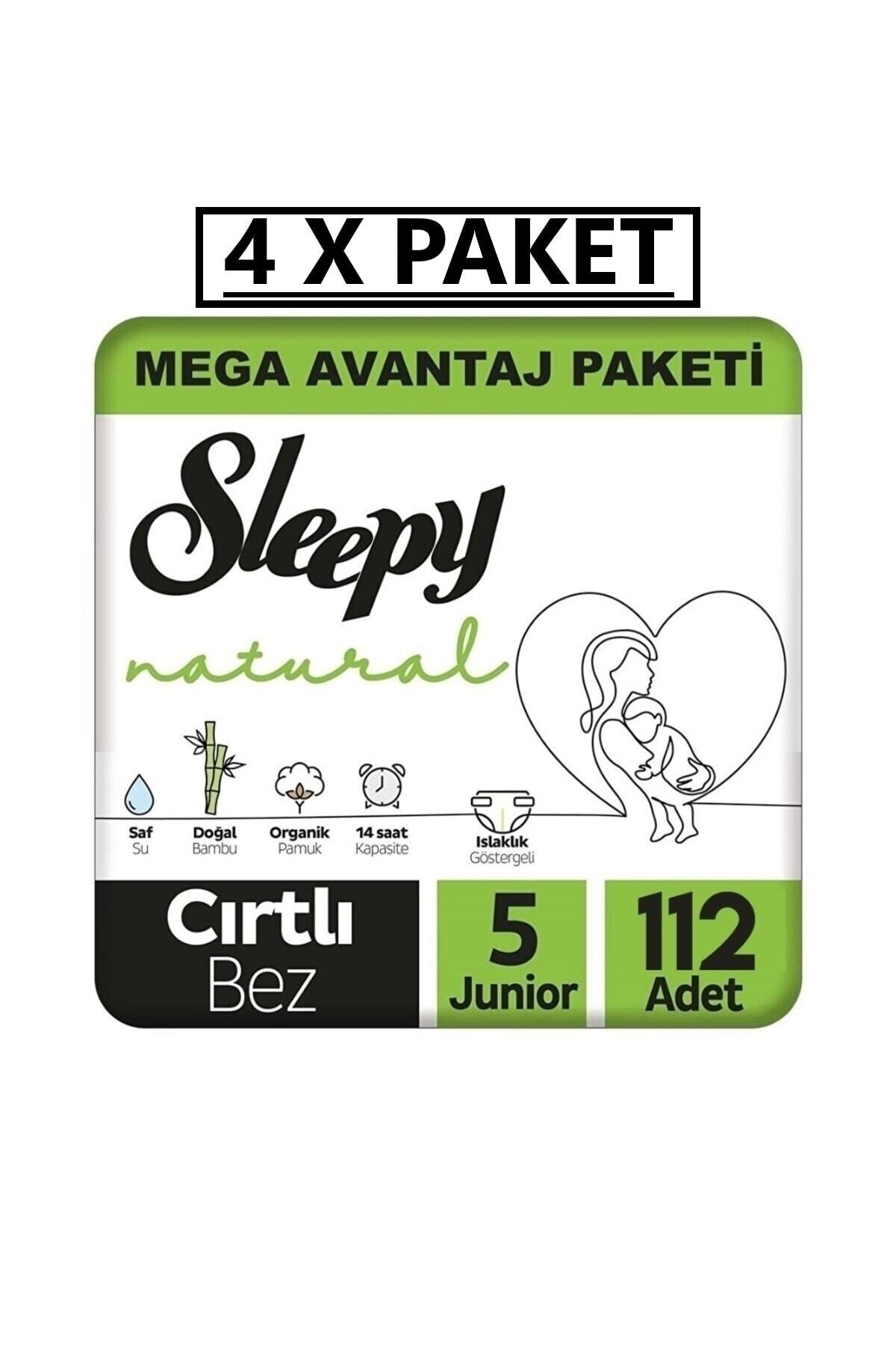 Natural Bebek Bezi Mega Junior 5 (11-18kg) 112 Adet x 4 Paket