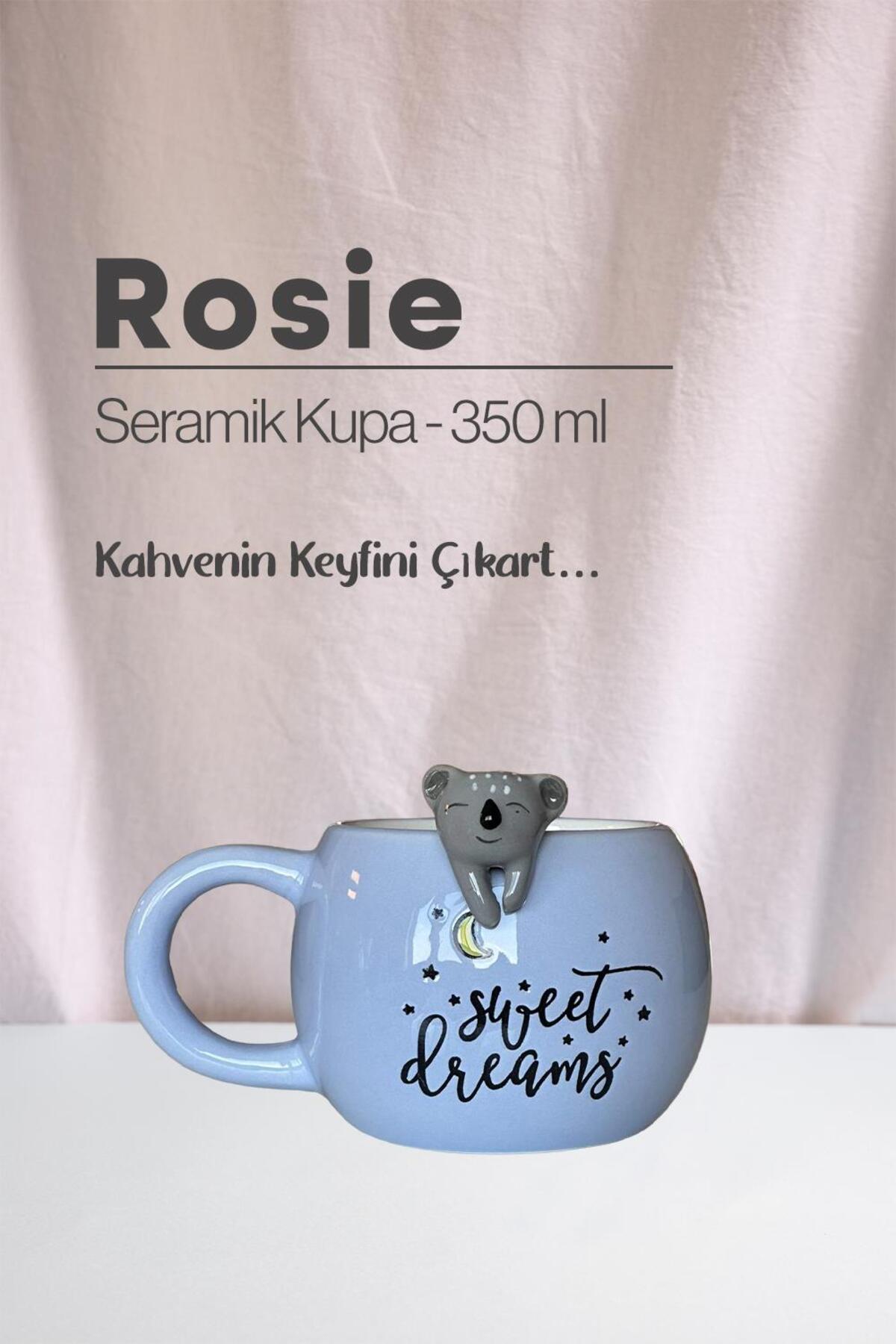 Köpek ve Koala Figürlü Seramik Kupa 350 ml