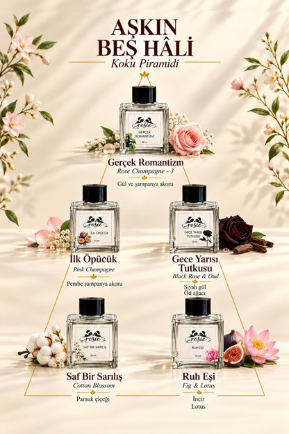Aşkın Beş Hâli 5’li Çubuklu Oda Kokusu Hediye Seti 5 x 50 ml