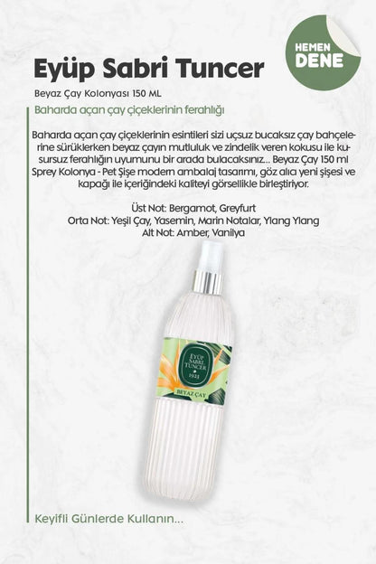 Beyaz Çay Kolonyası 150 ML 7 AL 6 ÖDE ve ROSIE Hediye