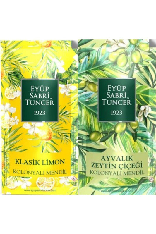Kolonyalı Mendil Klasik Limon ve Ayvalık Zeytin Çiçeği 150 Adet (2 Paket)