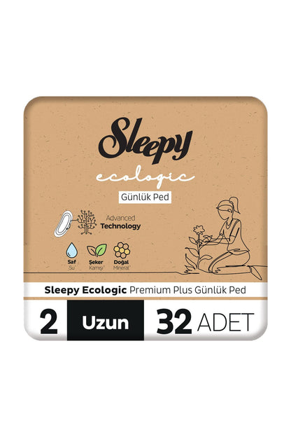Ecologic premium Plus Günlük Ped Uzun 32 Adet Ped
