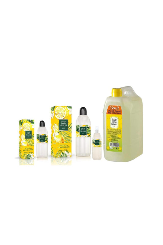 Klasik Limon Kolonyası 150 ML, 200 ML, 400 ML ve 1 Litre ( 4 Adet)
