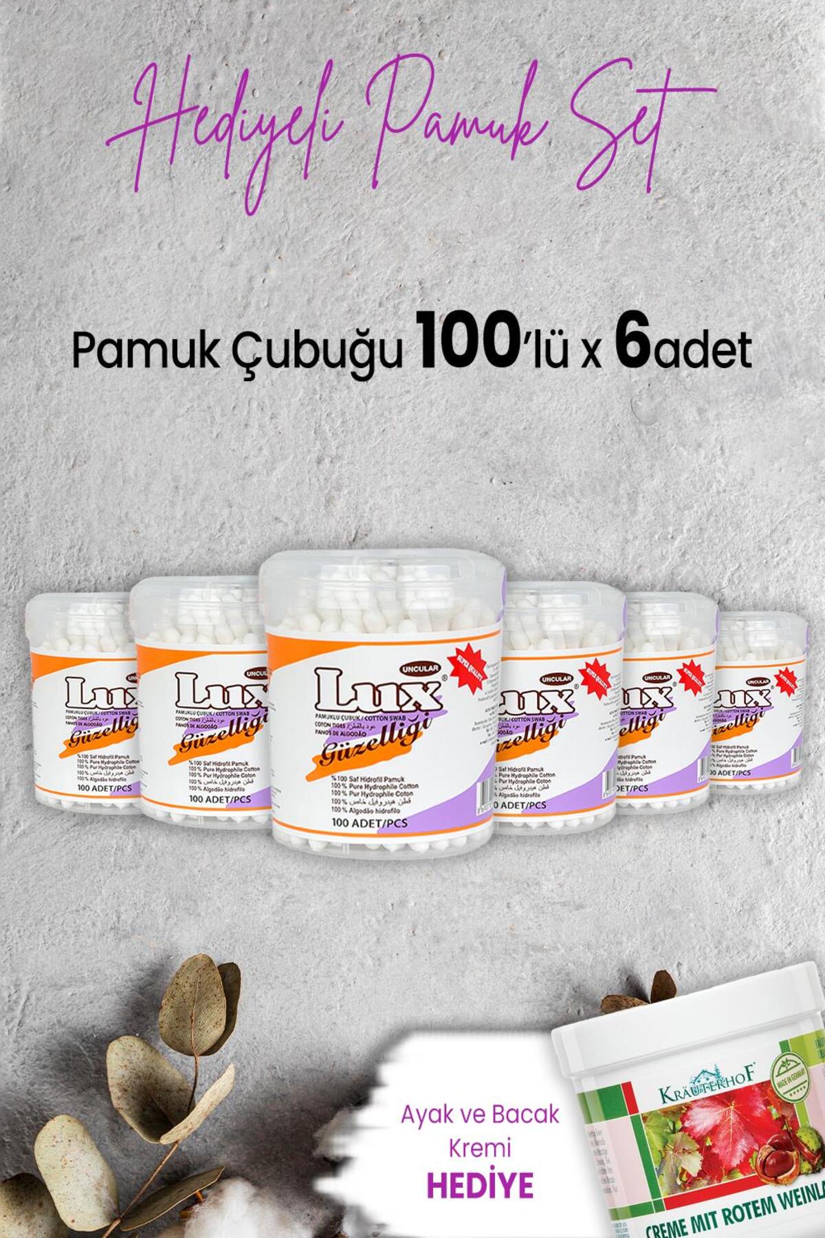 Pamuk Çubuğu 100' lü x 6 Adet ve Hediyeli