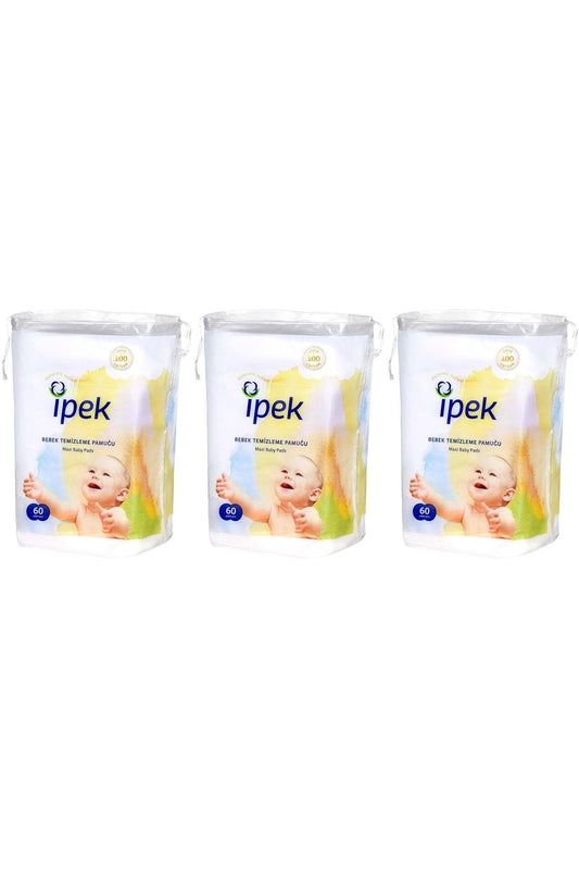 Bebek Temizleme Pamuğu 180 Adet (3Pk*60)