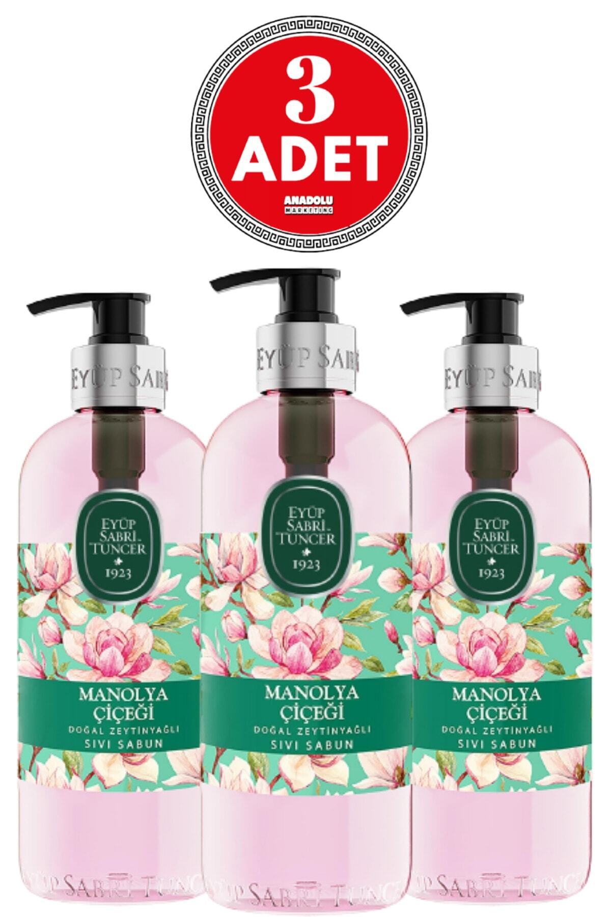 Doğal Zeytinyağlı Sıvı Sabun Manolya Çiçeği 500 ML x 3 Adet