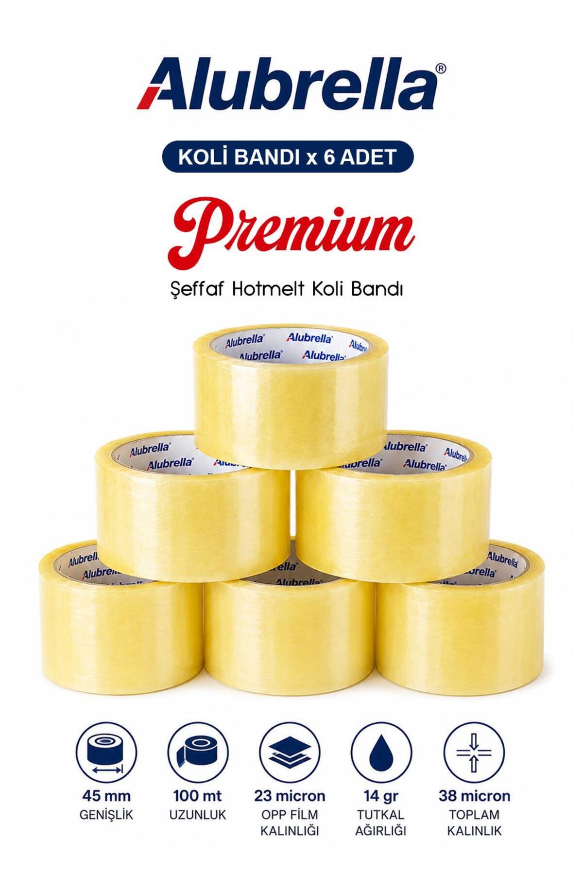 Premium Koli Bandı 6 Adet, 45 mm x 100 mt