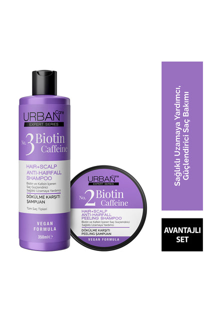 Expert Biotin ve Kafein Dökülme Karşıtı Peeling&Şampuan Seti-vegan