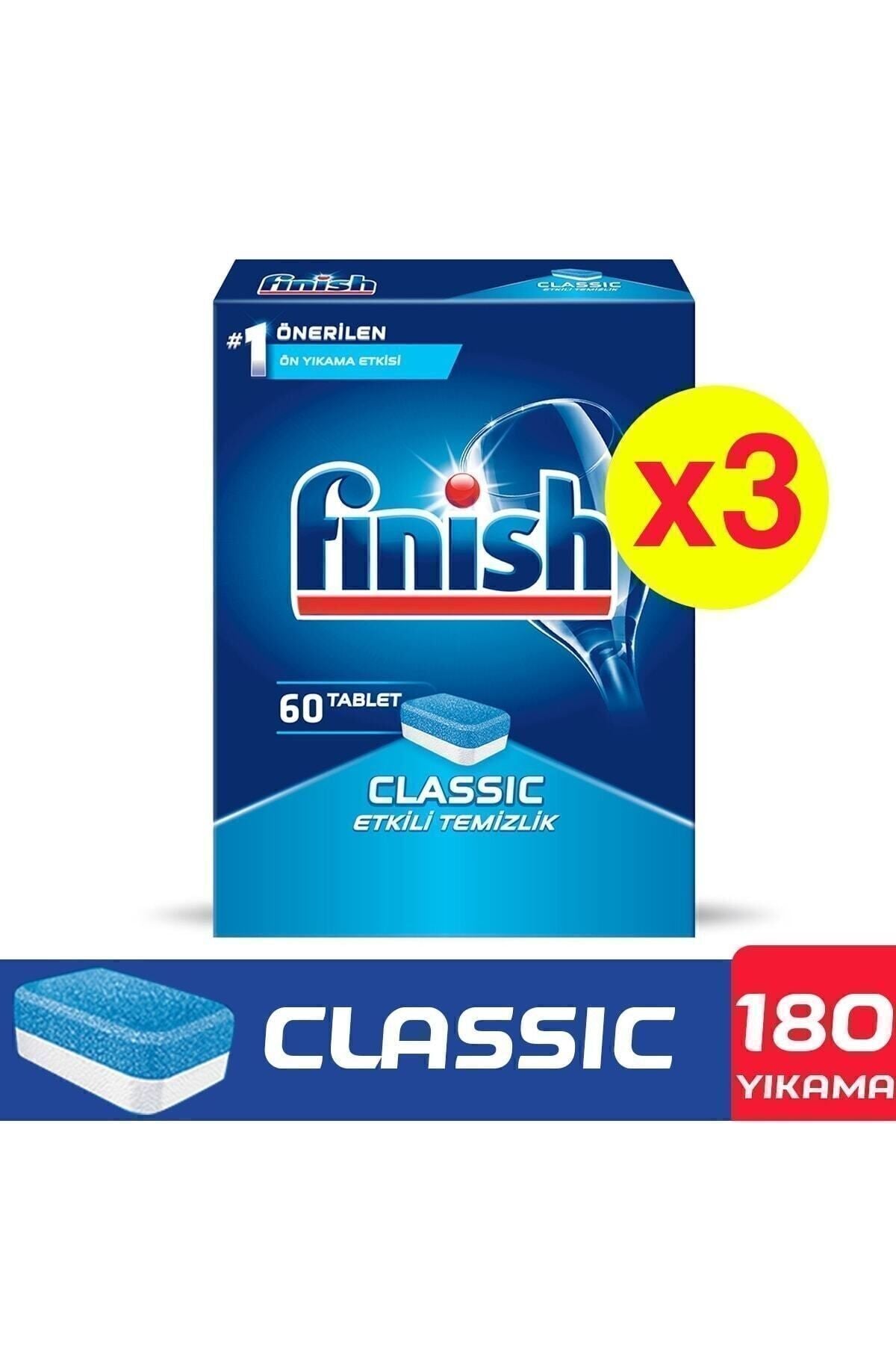 Klasik 180'li Tablet Bulaşık Makinesi Deterjanı 60x3
