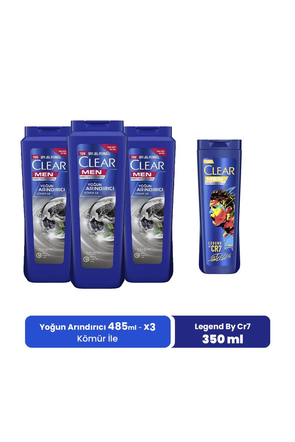 Men Şampuan Yoğun Arındırıcı 485 ML x 3 ve Legend By CR7 350 ml