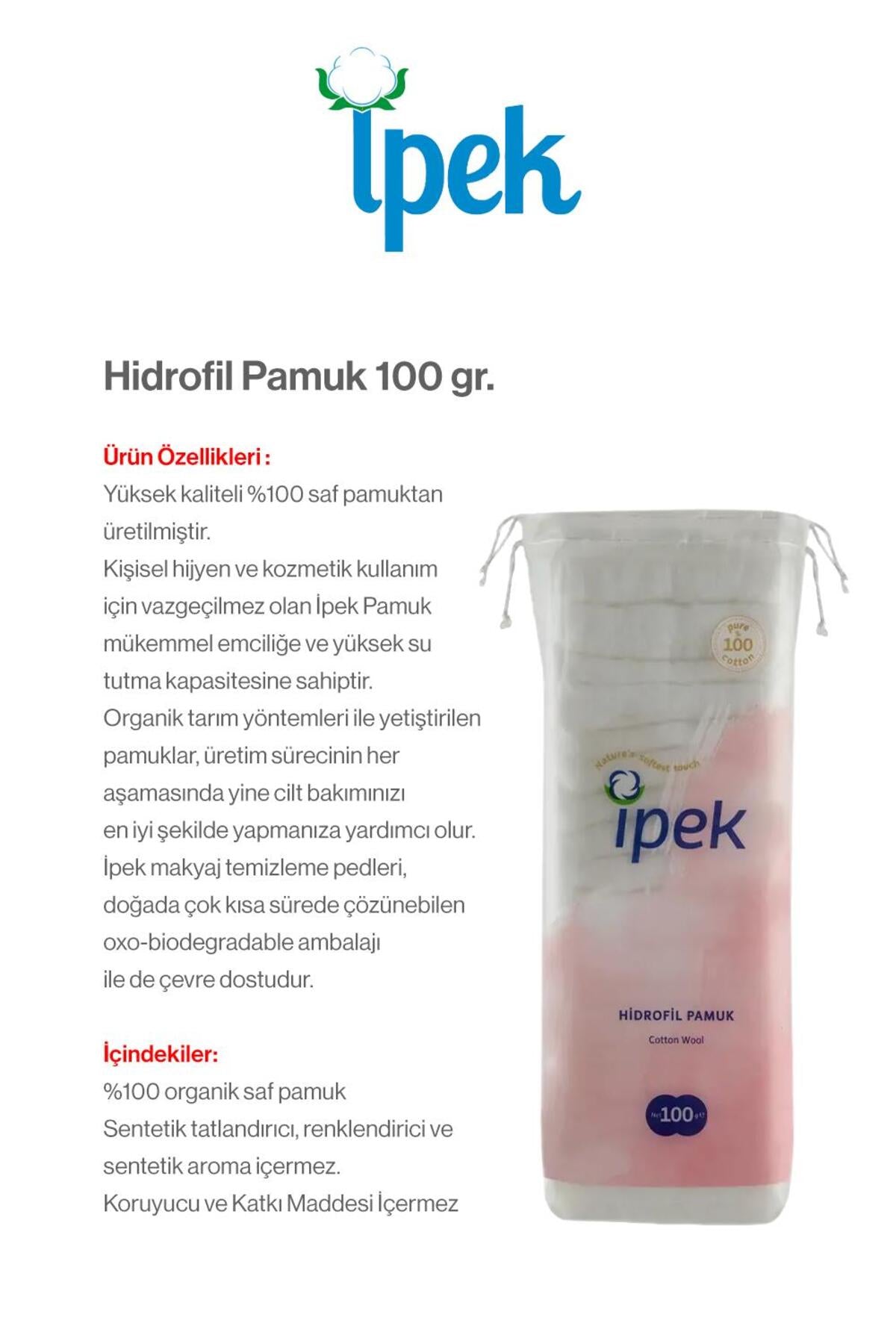 100 gr x 3 Paket Hidrofil Pamuk ve ROSIE