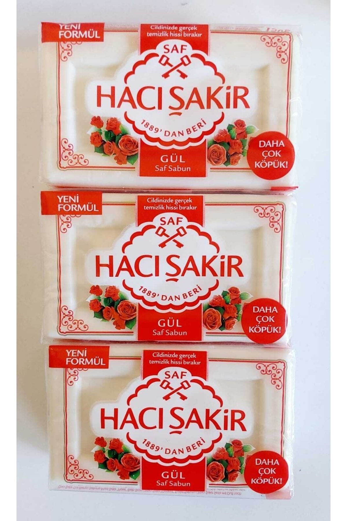 Banyo Sabunu Gül 150 gr X 3 Adet tek kalıp