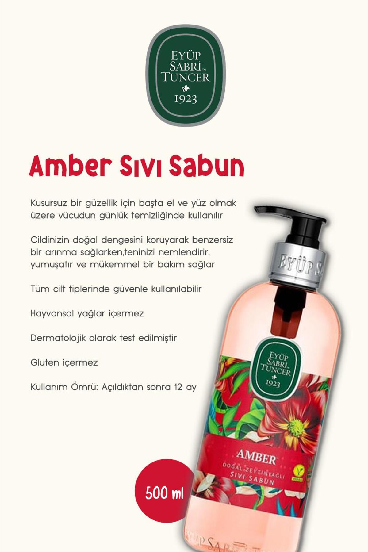 500 ml Sabunlar Amber, Zeytinyağ, Beyaz Sabun, Limon, Kiraz Ve Rosie Pamuğu Hediye