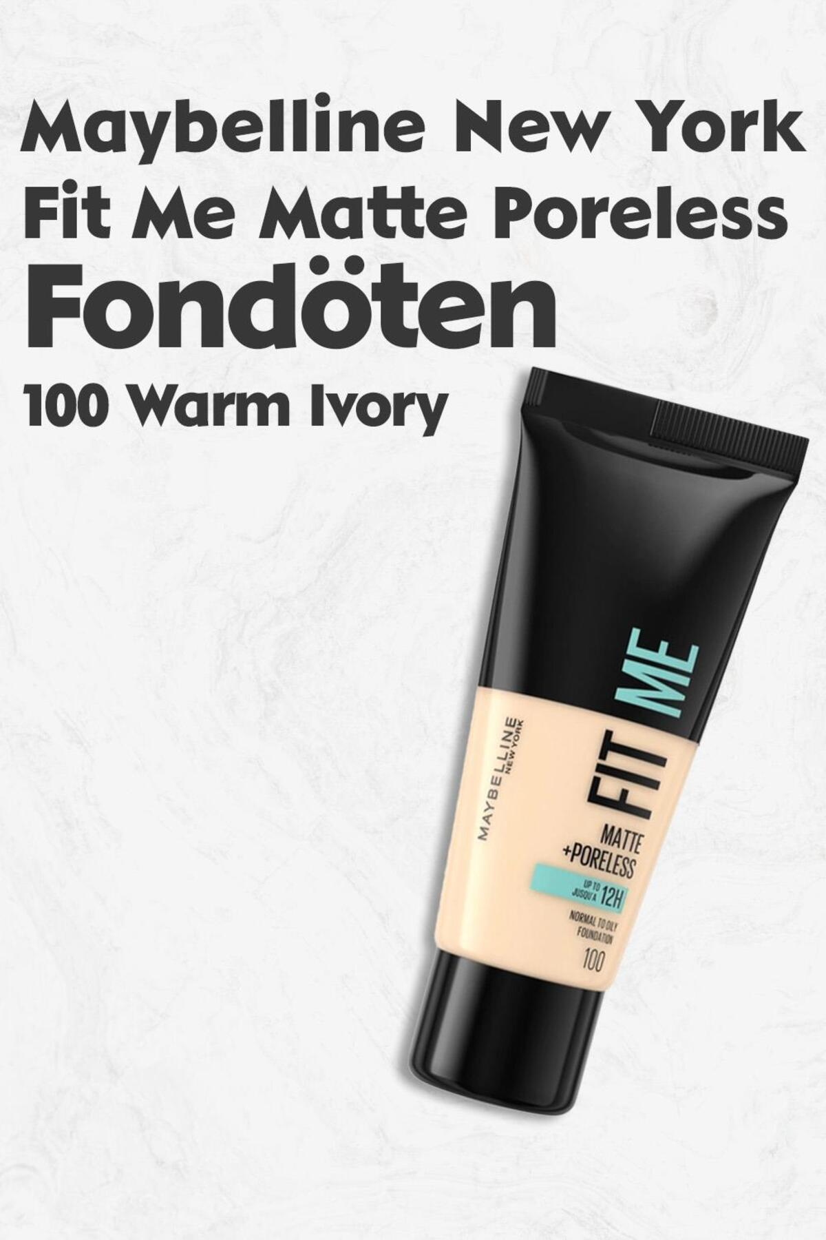 Fit Me Matte Poreless Fondöten 100 Warm Ivory