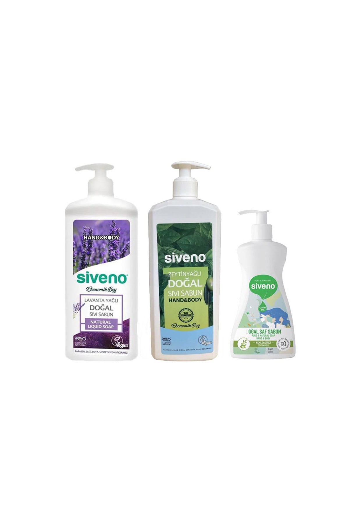 Saf Sabun Pure Natural Zeytinyağlı 300 Ml, Sıvı Sabun Lavanta Ve Zeytinyağlı 1 Lt