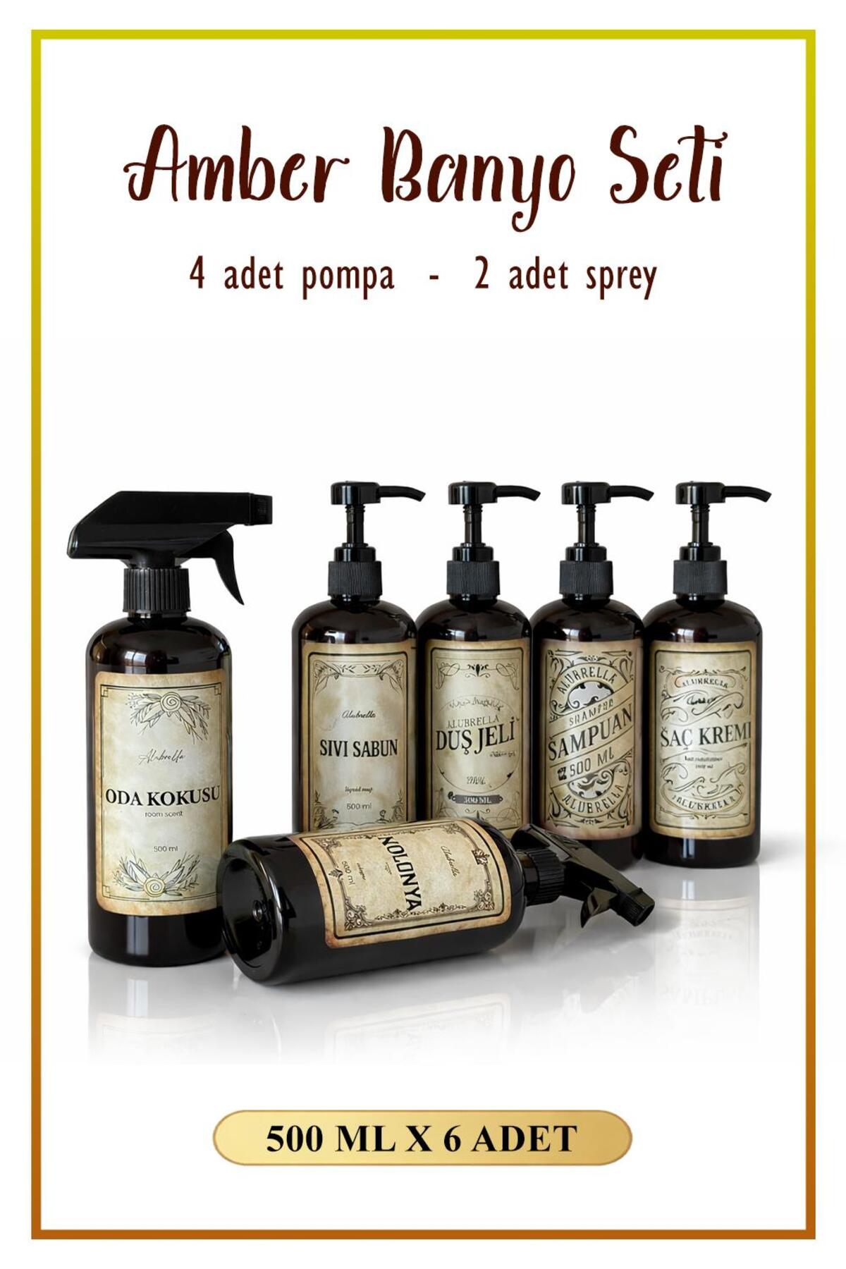 Amber Banyo Seti 6'lı Şişe, 500 ml