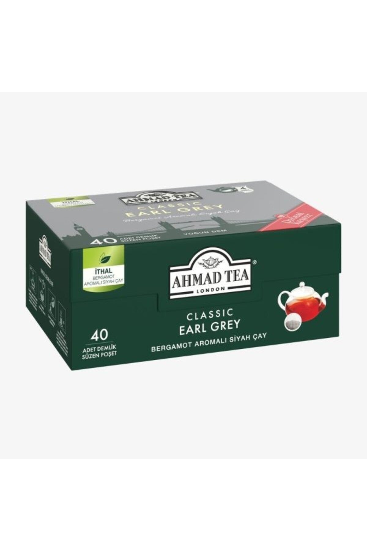 Klasik Earl Grey 40'lı x 7 adet Demlik Poşet Çay 80 g ve Rakun Kupa HEDİYE