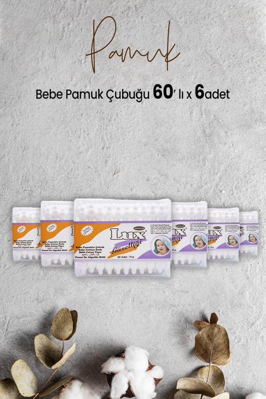 Bebe Pamuk Çubuğu 60' lı x 6 Adet