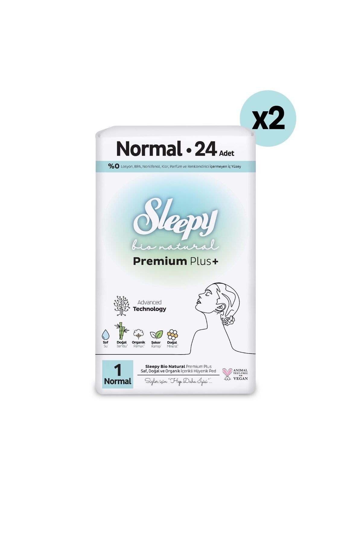 Bio Natural Premium Plus Hijyenik Ped Normal 48 Adet Ped