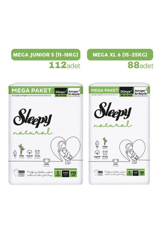 Bebek Bezi Mega Junior 5 - 112'li ve Mega XL 6 - 88'li