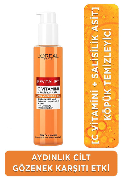 Revitalift Clinical [C vitamini + Salisilik Asit] Gözenek Karşıtı, Aydınlatıcı Temizleme Jeli