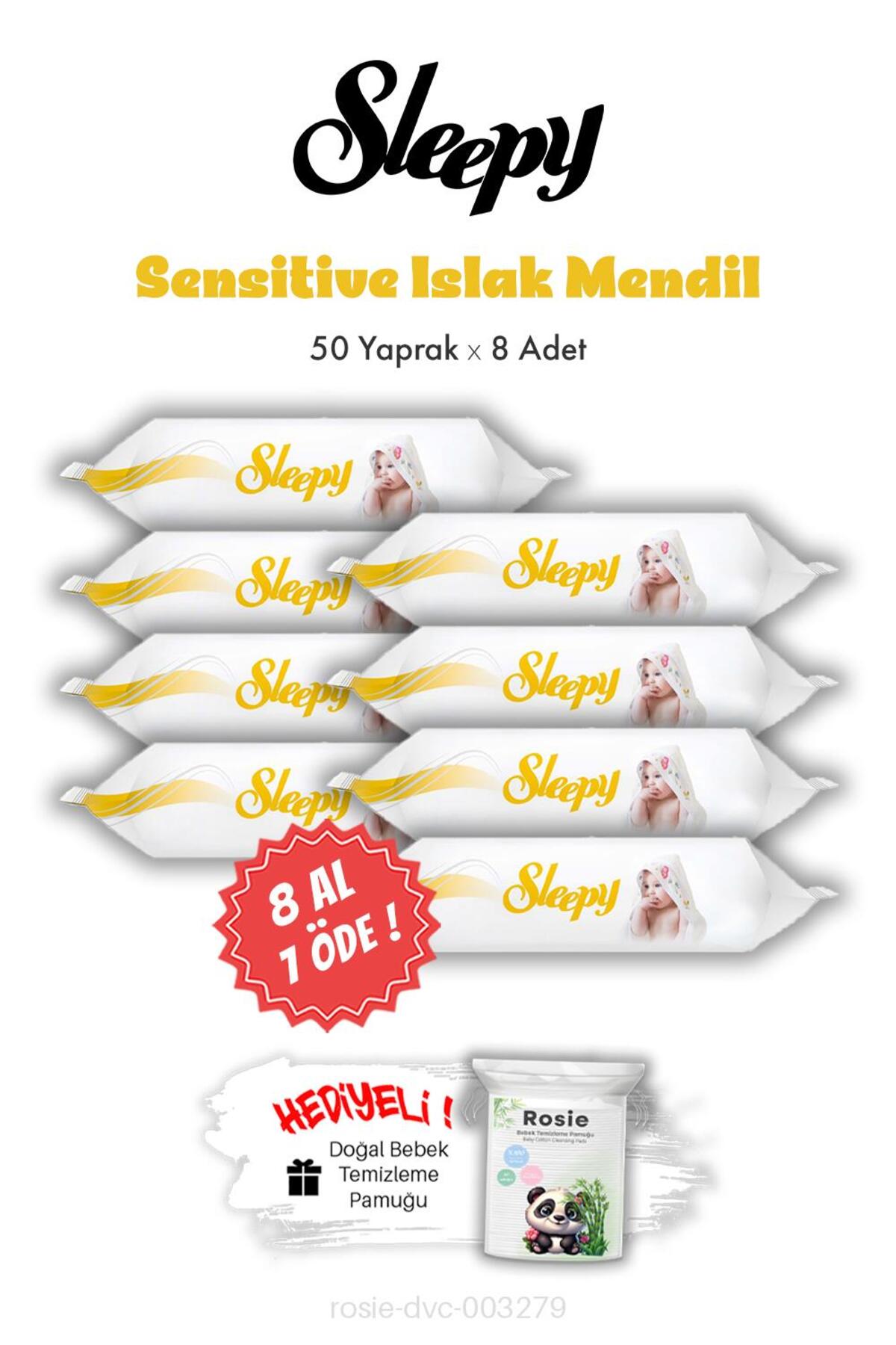 Sensitive Islak Mendil 50'li 8 AL 7 ÖDE ve ROSIE