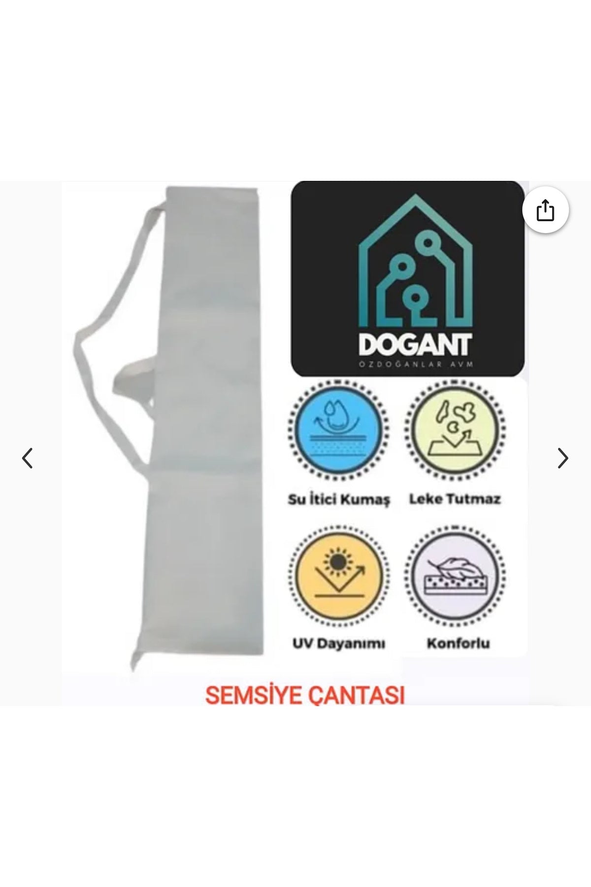 10 Telli Plaj Balkon Bahçe Şemsiyesi Eğilebilir 200 Cm Çap Bidon Dahil taşıma çantası hediyeli