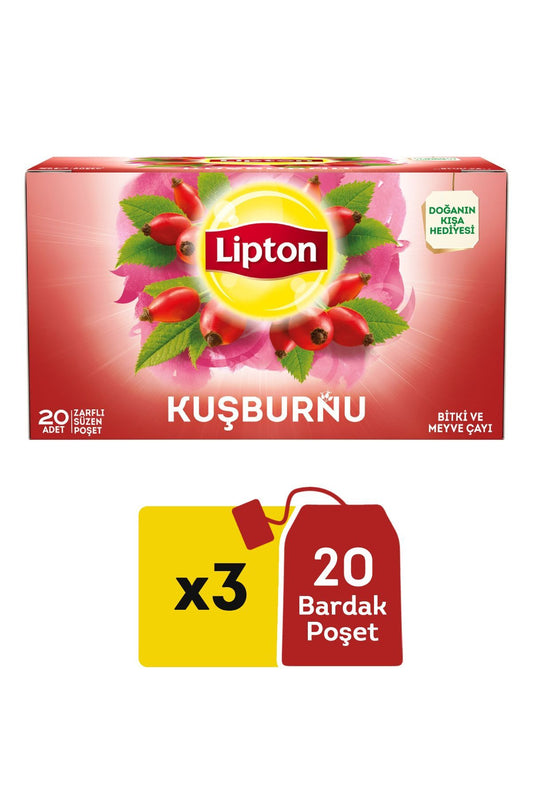 Kuşburnu Bardak Poşet Çay 20'li 50 G X 3 Adet