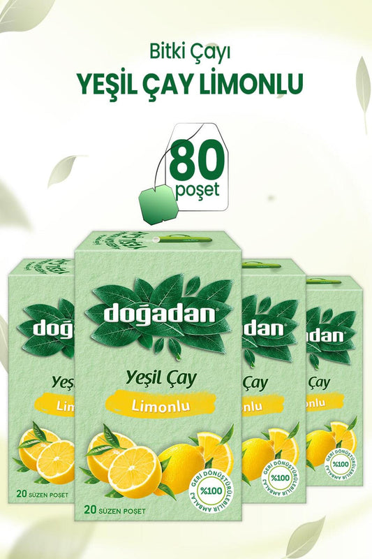 Yeşil Çay Limonlu 20'li x 4 Adet