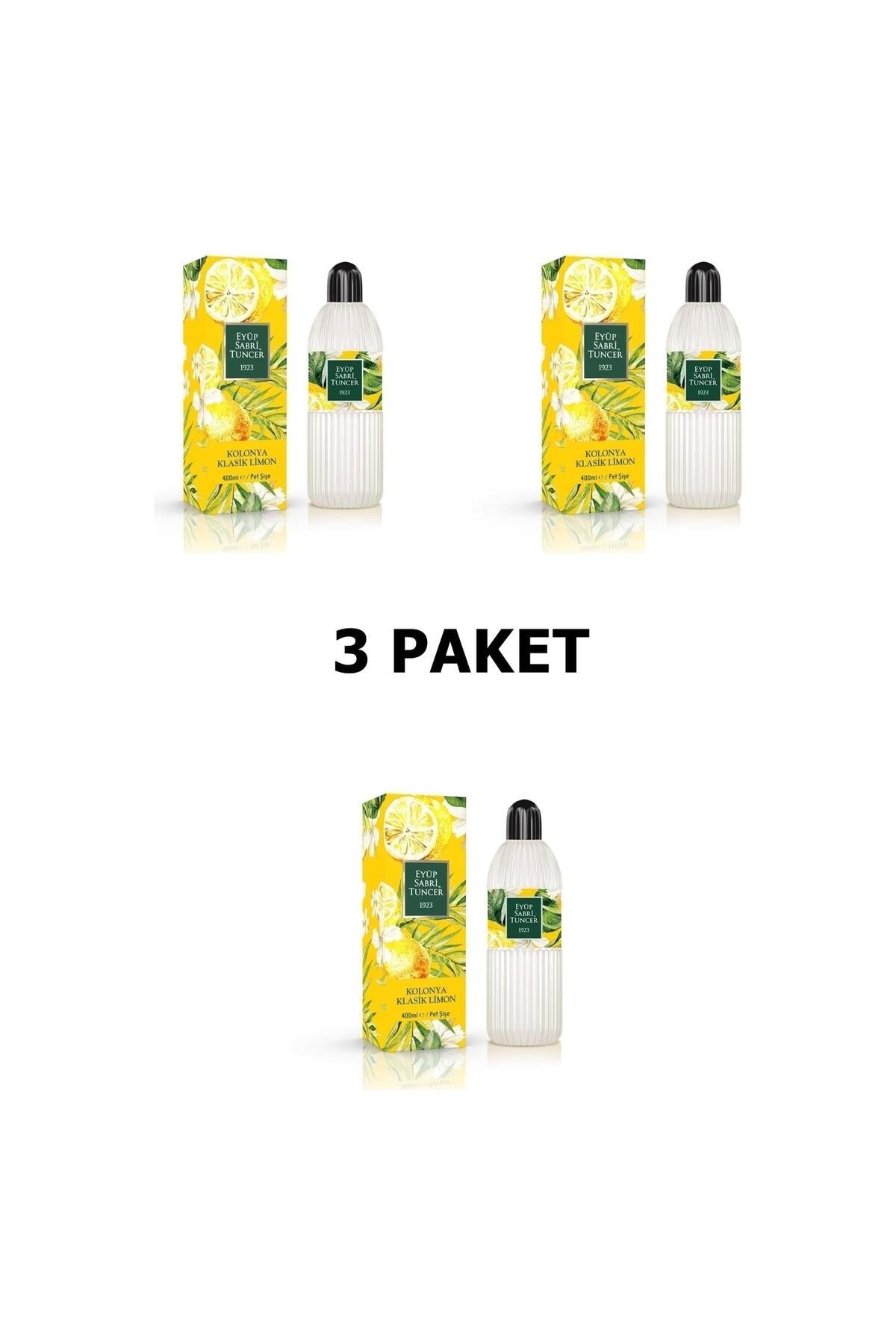 Klasik Limon Kolonyası 80 Derece Pet Şişe 400 ml x 3