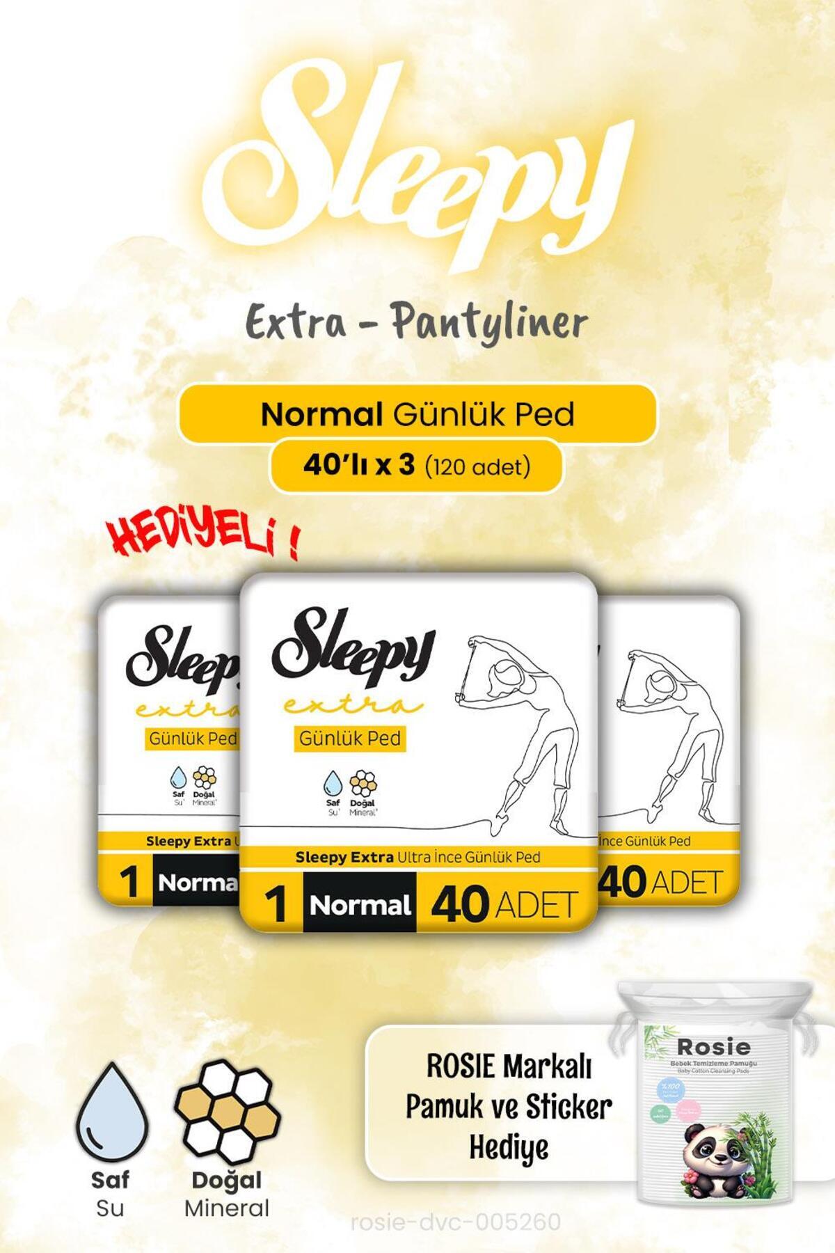 3 Adet Extra Günlük Ped Normal 40'lı ve Rosie Hediye