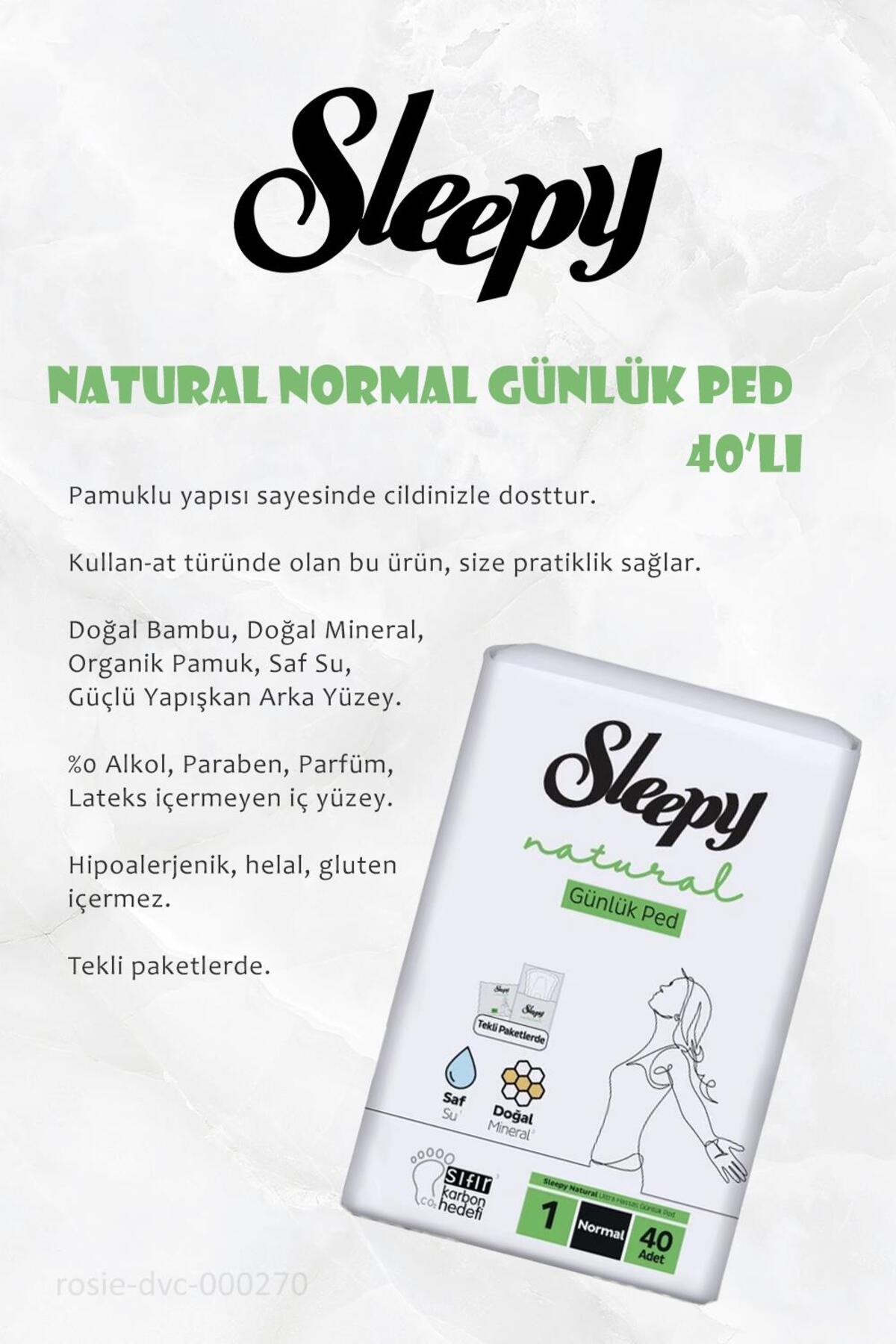 36 AL 33 ÖDE Sleepy Natural Ultra Hassas Günlük Ped Normal 40 Adet ve ROSIE