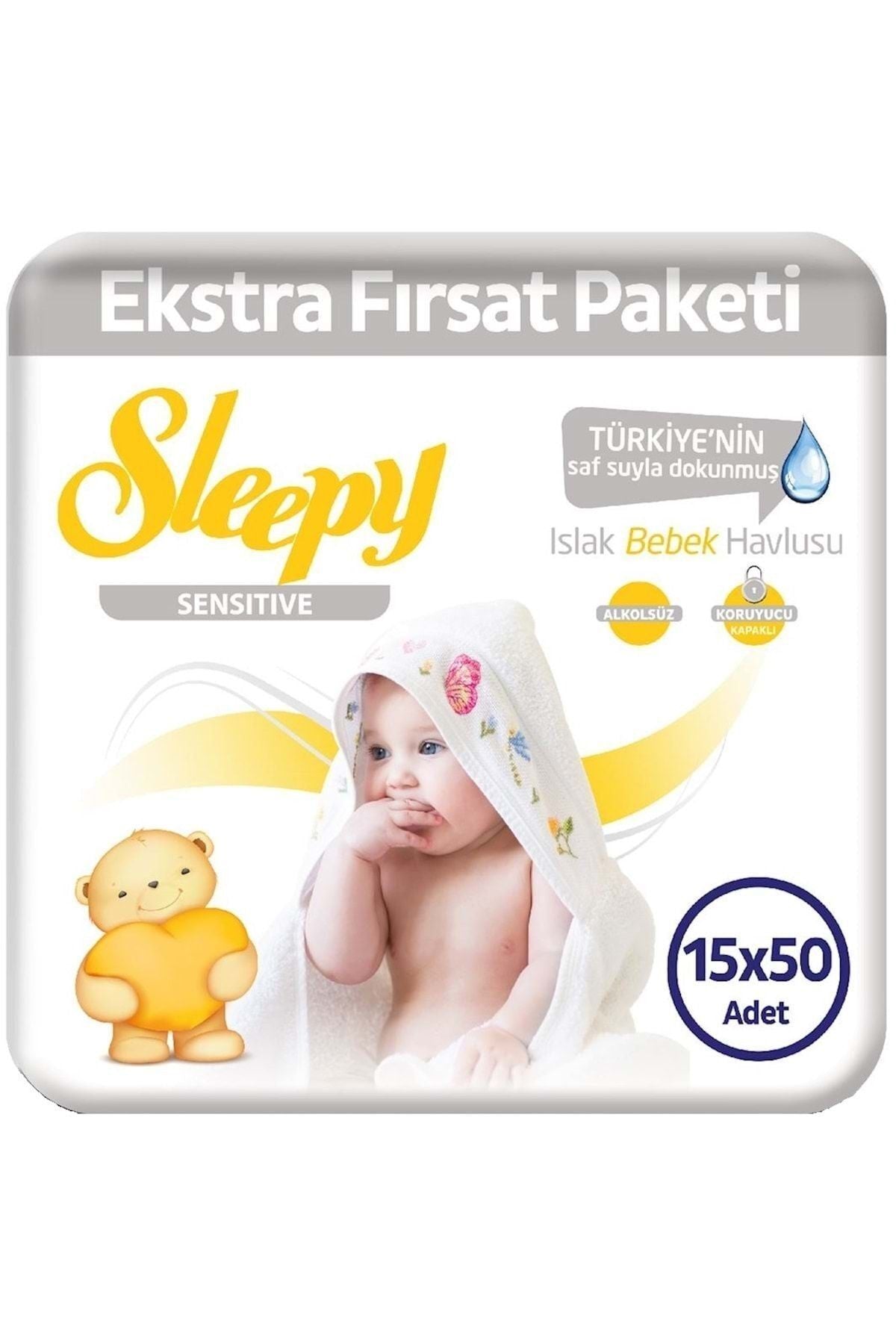 Sensitive Islak Havlu 50'li x 15 Adet