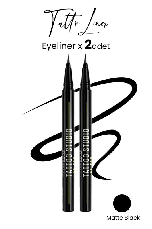 Maybelline Tattoo Liner Ink Pen Eyeliner - Matte Black x 2 Adet