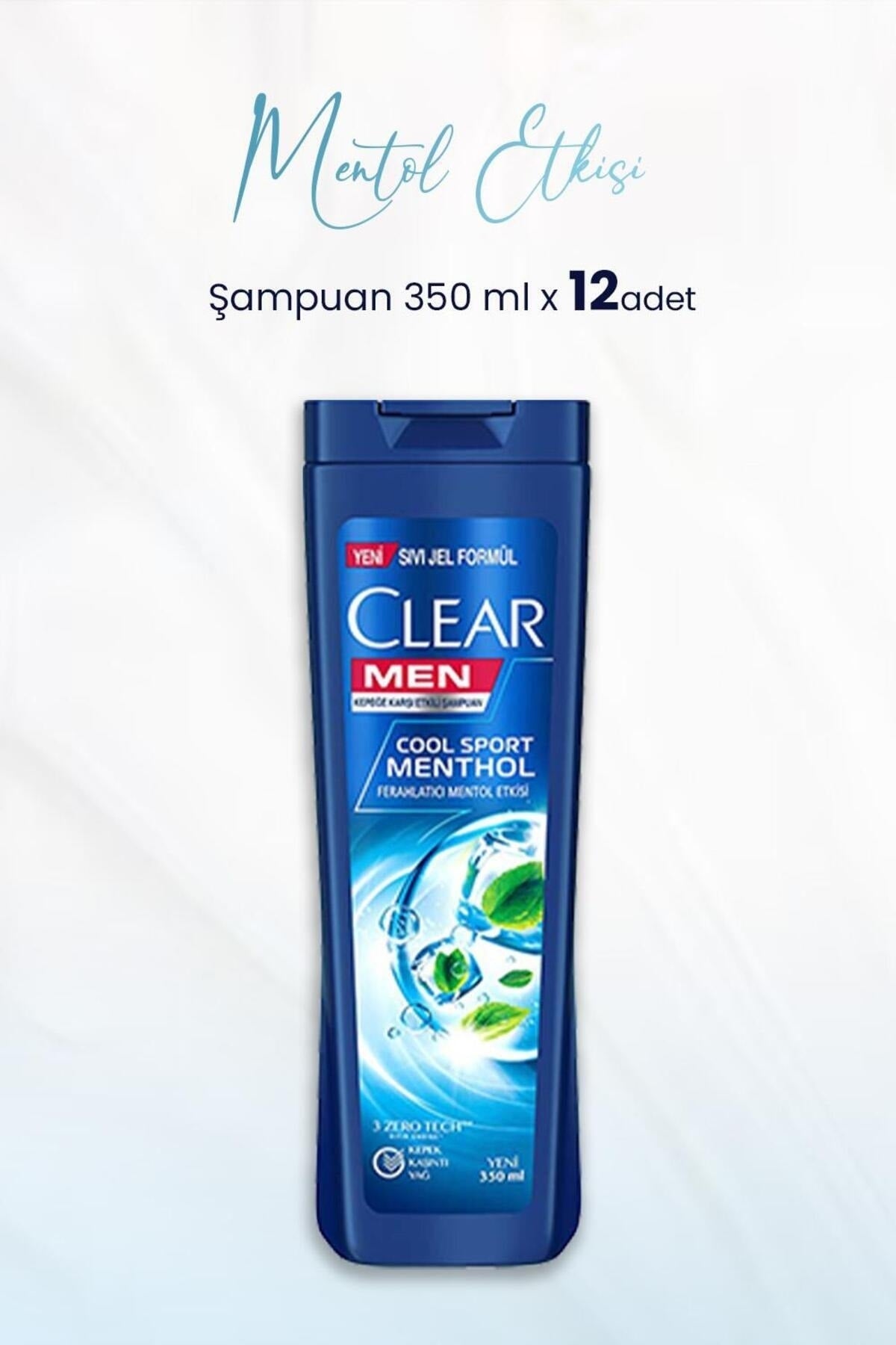 Men Kepeğe Karşı Etkili Şampuan Ferahlatıcı Mentol Etkisi 350 ML x 12 Adet