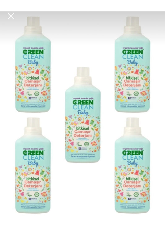 Organik Lavanta Yağlı Baby Bitkisel Çamaşır Deterjanı 1000 ml - 5'li