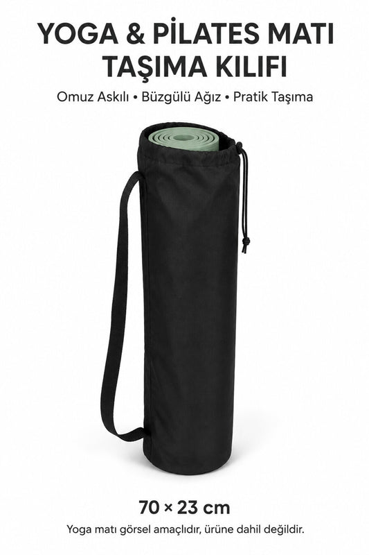 Yoga ve Pilates Matı Taşıma Kılıfı, Antrasit 70 × 23 cm
