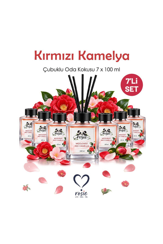 Middlemist Red Camellia 7'li Çubuklu Oda Kokusu Seti 7 x 100 ml – Seçkin Çiçeksi Koku