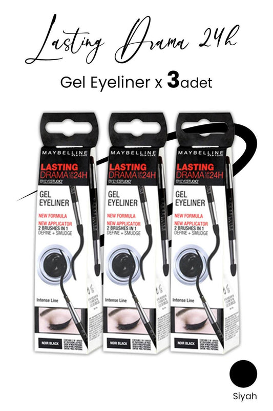 Lasting Drama 24h Gel Eyeliner Siyah X 3 Adet
