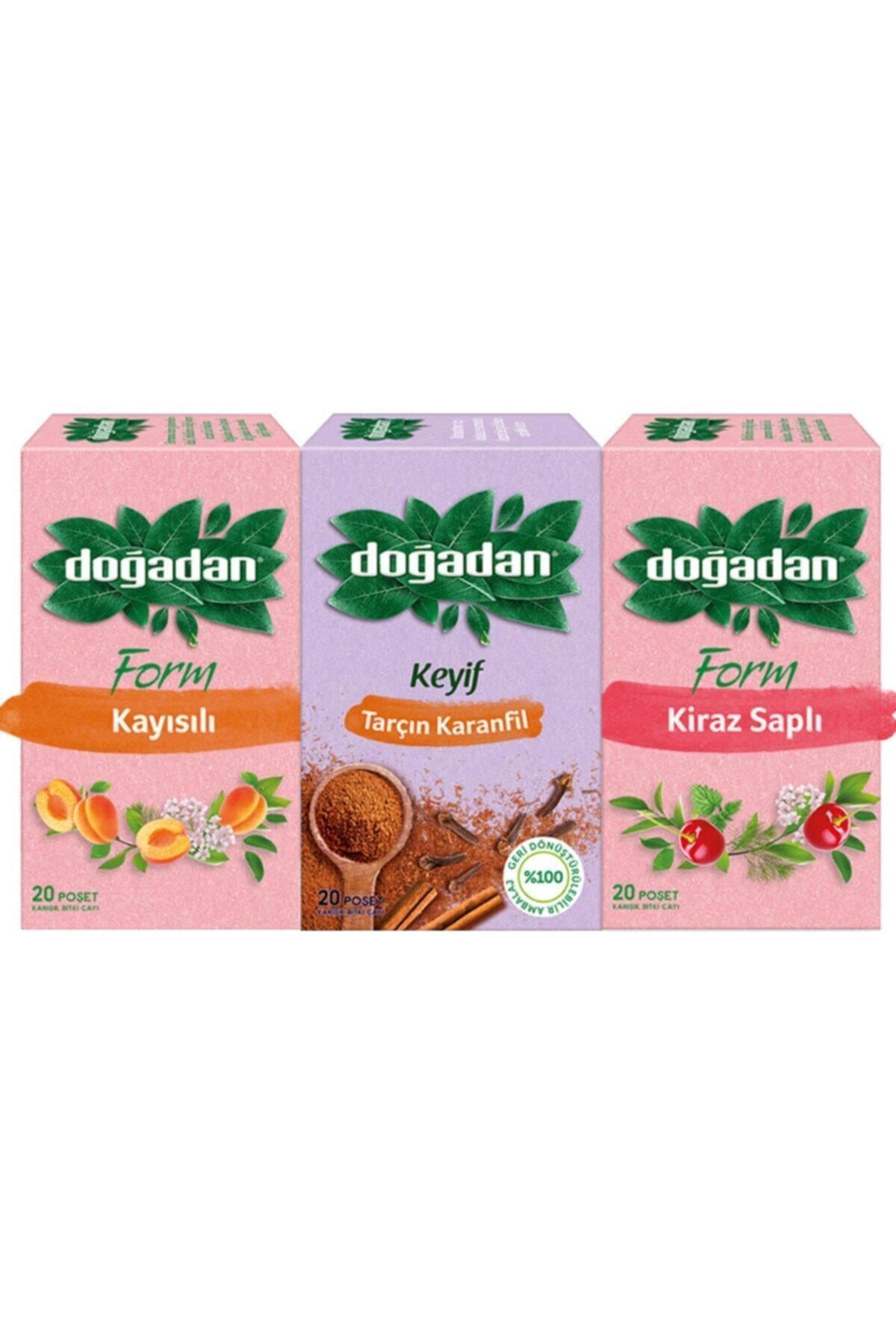 Form Çay Kiraz Saplı, Kayısılı ve Tarçın & Karanfil 20'li